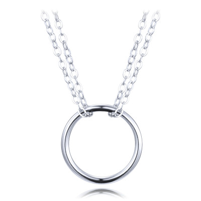 Elegantný strieborný náhrdelník s kruhom Minet JMAS0288SN42 Elegantný strieborný náhrdelník s kruhom Minet JMAS0288SN42