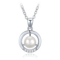 Elegantný strieborný náhrdelník s perlami a zirkónmi Minet JMAS7061SN45 Elegantný strieborný náhrdelník s perlami a zirkónmi Minet JMAS7061SN45