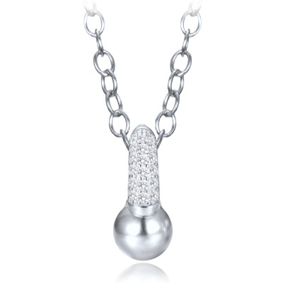 Elegantný strieborný náhrdelník so zirkónmi Minet JMAS0321SN43 Elegantný strieborný náhrdelník so zirkónmi Minet JMAS0321SN43