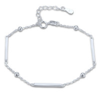 Elegantný strieborný náramok s tyčinkami, guľôčkami Minet JMAS0303SB16