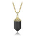 Luxusný pozlátený strieborný náhrdelník s obsidiánom Minet JMAN0665XN47 Luxusný pozlátený strieborný náhrdelník s obsidiánom Minet JMAN0665XN47