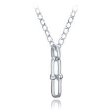 Moderný strieborný náhrdelník Minet JMAS0319SN45
