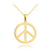 Pozlátený strieborný náhrdelník PEACE Minet JMAN0396GN50 Pozlátený strieborný náhrdelník PEACE Minet JMAN0396GN50