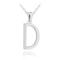 Strieborný náhrdelník písmeno "D" so zirkónmi Minet JMAS0204SN42 Strieborný náhrdelník písmeno "D" so zirkónmi Minet JMAS0204SN42