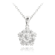 Strieborný náhrdelník SNOWFLAKE s bielymi zirkónmi Minet JMAS8038SN45 Strieborný náhrdelník SNOWFLAKE s bielymi zirkónmi Minet JMAS8038SN45