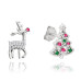 Vianočné strieborné náušnice REINDEER a CHRISTMAS TREE Minet JMAS8044SE00