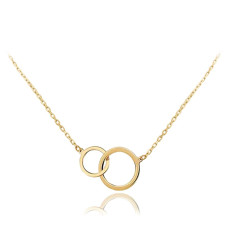 Zlatý náhrdelník spojený krúžkami Minet JMG0059WGN44