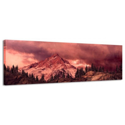 Obraz na plátne Panoráma, Rocky Mountain , 158x46cm Obraz na plátne Panoráma, Rocky Mountain , 158x46cm