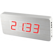 Digitálny LED budík/ hodiny MPM s dátumom a teplomerom 3672.00, red led, 25cm Digitálny LED budík/ hodiny MPM s dátumom a teplomerom 3672.00, red led, 25cm