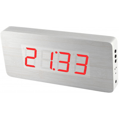 Digitálny LED budík/ hodiny MPM s dátumom a teplomerom 3672.00, red led, 25cm Digitálny LED budík/ hodiny MPM s dátumom a teplomerom 3672.00, red led, 25cm