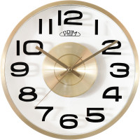 Kovové nástenné hodiny Prim Vista E04P.4435.80 (30 cm) – zlaté