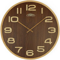 Drevené nástenné hodiny PRIM Timber Venner hnedá 50cm