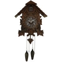 Kyvadlové kukučkové hodiny PRIM, 40 cm, tmavo-hnedá – umelecký kúsok inšpirovaný lesom Kyvadlové kukučkové hodiny PRIM, 40 cm, tmavo-hnedá – umelecký kúsok inšpirovaný lesom