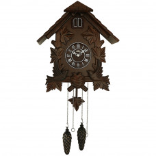Kyvadlové kukučkové hodiny V. PRIM 40cm, tmavo-hnedá