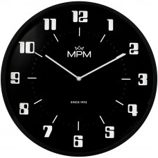 Nástenné hodiny MPM, 4206 retro čierna