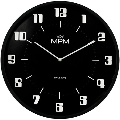 Nástenné hodiny MPM, 4206 retro čierna Nástenné hodiny MPM, 4206 retro čierna