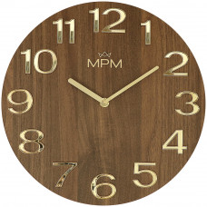 Drevené nástenné hodiny MPM Timber Simplicity E07M.4222.5480 – tmavé drevo, 30 cm Drevené nástenné hodiny MPM Timber Simplicity E07M.4222.5480 – tmavé drevo, 30 cm