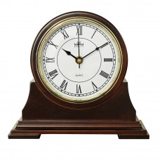 Drevené stolové hodiny MPM E03.3887.54 s rímskymi číslicami – tmavé drevo, 23 cm
