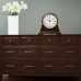 Drevené stolové hodiny MPM E03.3887.54 s rímskymi číslicami – tmavé drevo, 23 cm
