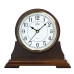 Dizajnové drevené stolové hodiny MPM E03.3887.54.A – tmavé drevo, 23 cm