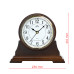 Dizajnové drevené stolové hodiny MPM E03.3887.54.A – tmavé drevo, 23 cm