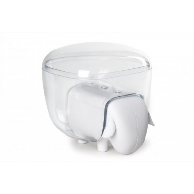 Ovečka so zásuvkou a dózou Qualy Sheepshape Container, biela ovečka / priehľadná dóza Ovečka so zásuvkou a dózou Qualy Sheepshape Container, biela ovečka / priehľadná dóza