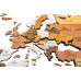Nástenná drevená mapa sveta 3D, ručne vyrábaná, 250x125cm Natur artem 