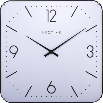 Dizajnové nástenné hodiny 3174 Nextime Square Dome 35cm Dizajnové nástenné hodiny 3174 Nextime Square Dome 35cm
