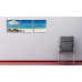 3-dielny obraz s hodinami, Beach, 35x105cm 3-dielny obraz s hodinami, Beach, 35x105cm