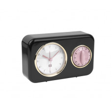 Kuchynské hodiny s časovačom Present Time Nostalgia, PT2970BK, 17cm Kuchynské hodiny s časovačom Present Time Nostalgia, PT2970BK, 17cm