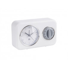 Kuchynské hodiny s časovačom Present Time Nostalgia, PT3375WH, 17cm