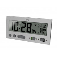 Rádiom riadený digitálny budík JVD RB9410.1 s teplomerom a podsvietením, 13 cm