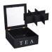 Čierna krabička na čaj s 9 priehradkami a nápisom „TEA“ RelaxDays RD10047497 Čierna krabička na čaj s 9 priehradkami a nápisom „TEA“ RelaxDays RD10047497