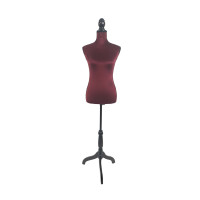 Dámska krajčírska figurína Relaxdays RD51711 36/38 červená zamatová