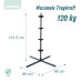 Vertikálny stojan na 4 pneumatiky RelaxDays RD53025 – sivý kovový regál, 131 cm