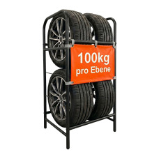 Kovový stojan pre 4ks pneumatík RD53172, čierna