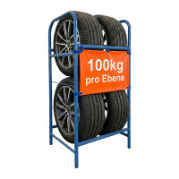 Kovový stojan pre 4ks pneumatík RD53172, modrá Kovový stojan pre 4ks pneumatík RD53172, modrá