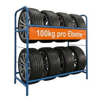Kovový stojan pre 8ks pneumatík RD53172, modrá Kovový stojan pre 8ks pneumatík RD53172, modrá