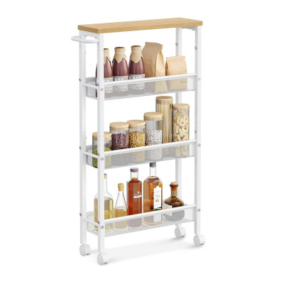 Kuchynský vozík so 4 úrovňami 13cm RD52111, biela