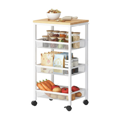 Kuchynský vozík so 4 úrovňami 22cm RD52111, biela Kuchynský vozík so 4 úrovňami 22cm RD52111, biela