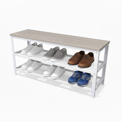Lavica na topánky s 2 úrovňami XL RD52250, biela Lavica na topánky s 2 úrovňami XL RD52250, biela