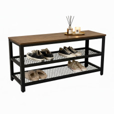Lavica na topánky s 2 úrovňami XL RD52250, hnedá