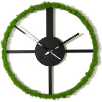 Nástenné hodiny Metal Black with Moss Flexistyle z21e, 50cm Nástenné hodiny Metal Black with Moss Flexistyle z21e, 50cm