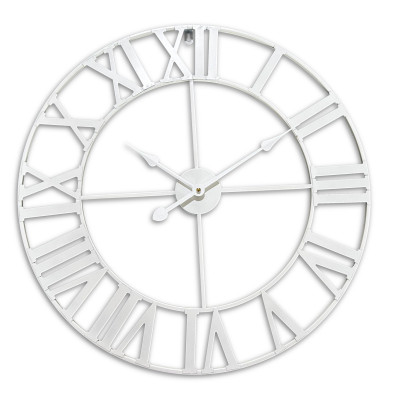 Nástenné hodiny s rímskymi číslicami RD51838, biela 60cm
