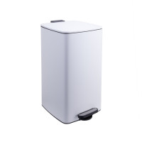 Nášľapný kuchynský odpadkový kôš Relaxdays RD10051867 s tichým zatváraním – 30 l, matný biely Nášľapný kuchynský odpadkový kôš Relaxdays RD10051867 s tichým zatváraním – 30 l, matný biely