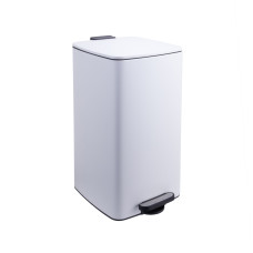 Nášľapný kuchynský odpadkový kôš Relaxdays RD10051867 s tichým zatváraním – 30 l, matný biely Nášľapný kuchynský odpadkový kôš Relaxdays RD10051867 s tichým zatváraním – 30 l, matný biely