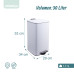 Nášľapný kuchynský odpadkový kôš Relaxdays RD10051867 s tichým zatváraním – 30 l, matný biely Nášľapný kuchynský odpadkový kôš Relaxdays RD10051867 s tichým zatváraním – 30 l, matný biely
