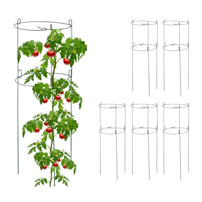 Sada kovových podpier pre rastliny Relaxdays RD44640 (6 ks, 76 cm) – tmavozelená Sada kovových podpier pre rastliny Relaxdays RD44640 (6 ks, 76 cm) – tmavozelená