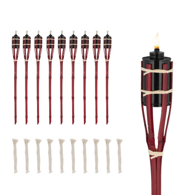 Sada 10 ks bambusových fakli 70cm RD45129, červená Sada 10 ks bambusových fakli 70cm RD45129, červená