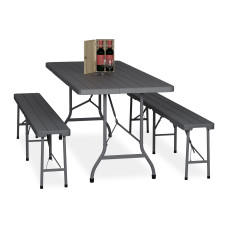 Set skladacieho záhradného nábytku RD49587, šedá